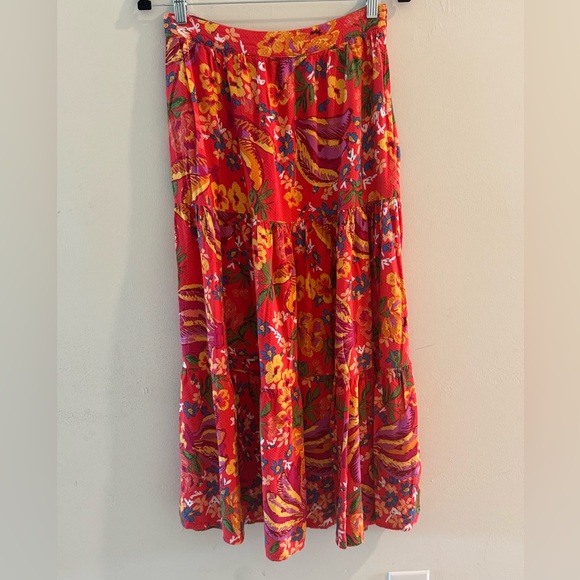 Rachel Roy Floral Print Midi Skirt Size Small - Picture 1 of 4